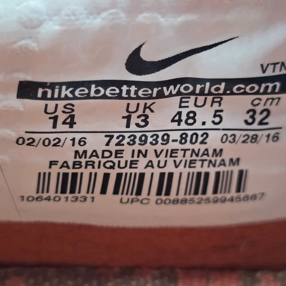 Nike Free Trainer 5.0 V6 Texas Longhorns Orange White 723939-802‎ Mens Size 14